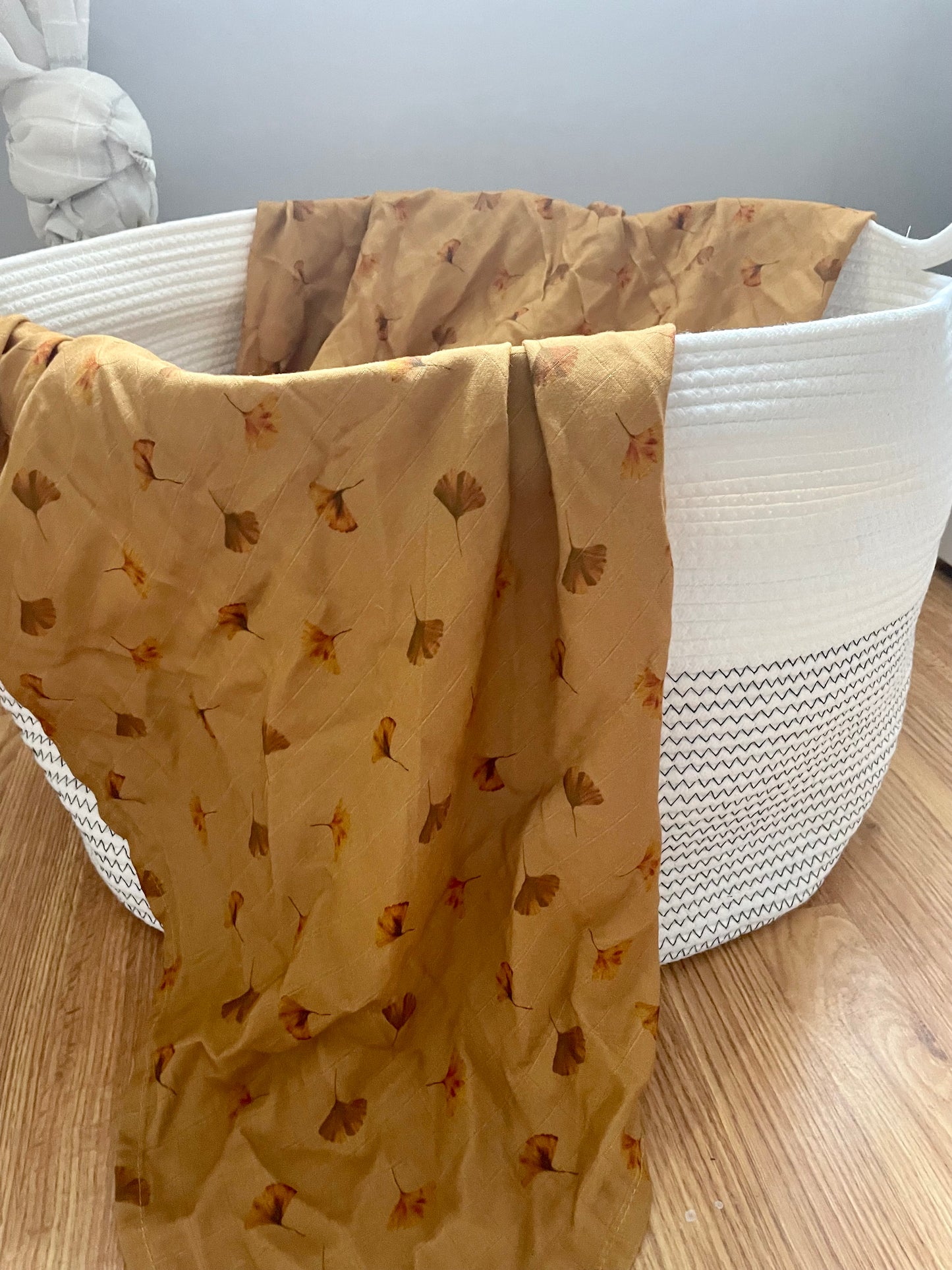 Mousseline de bambou floral