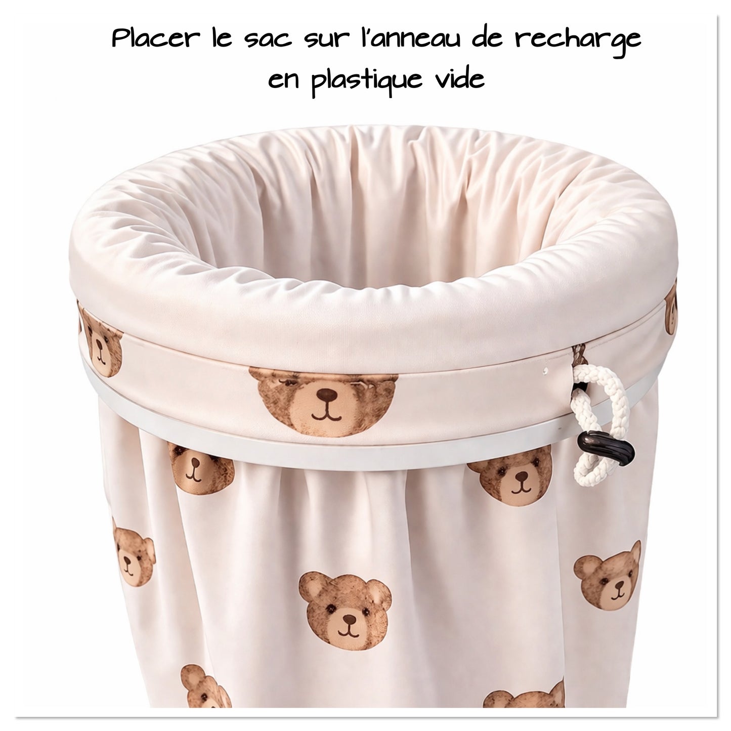Sac poubelle à couche (genie de playtex) anneau de recharge ronde et poubelle UBBI