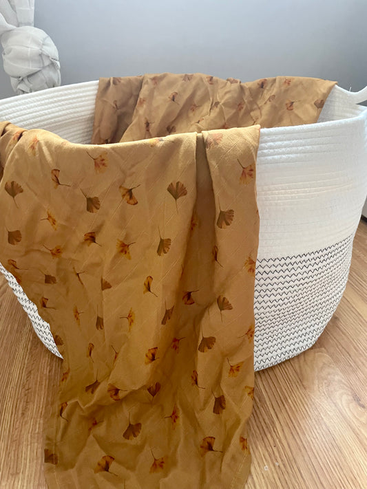 Mousseline de bambou floral