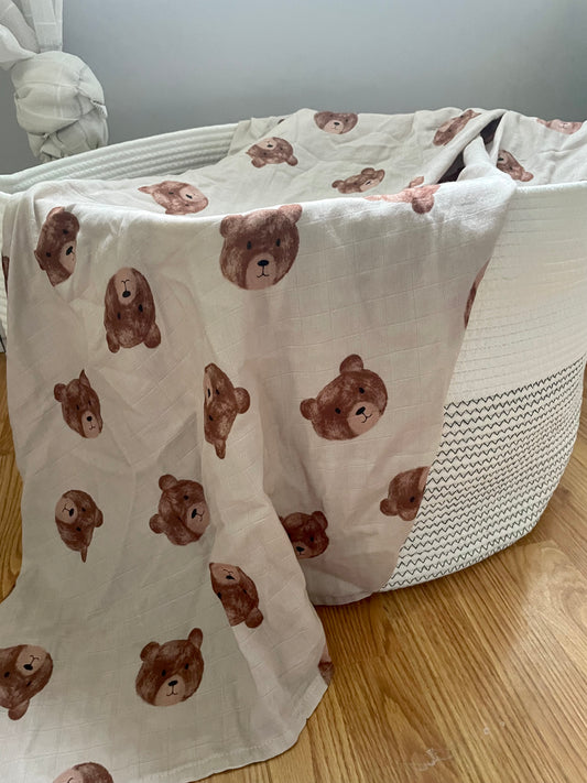 Mousseline de bambou ourson