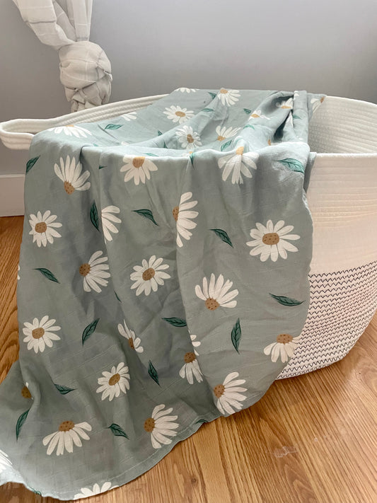 Mousseline de bambou marguerite