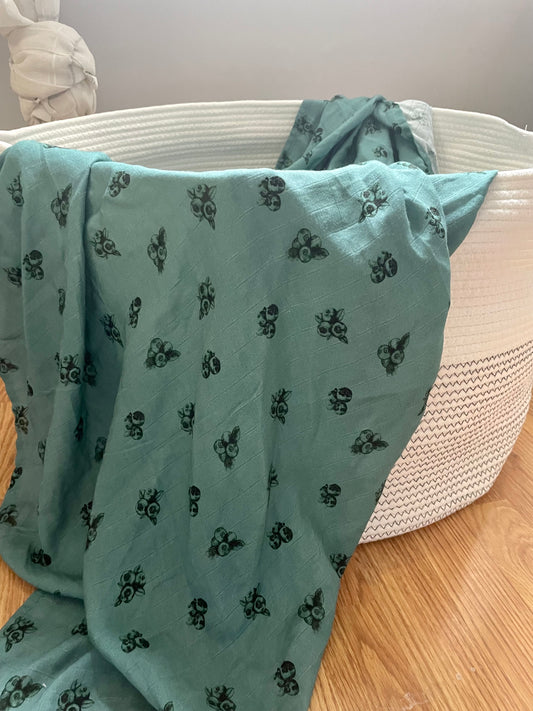 Mousseline de bambou bleuet