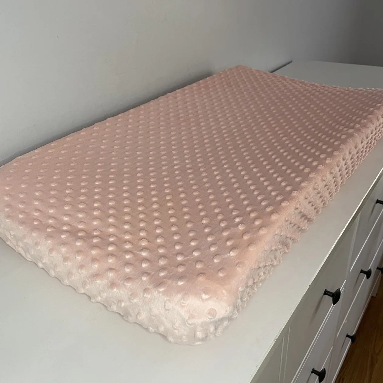 Housse matelas à langer unie vieux rose