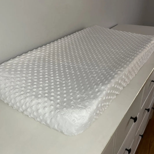 Housse matelas à langer unie blanc